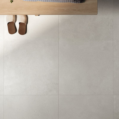 Carreau de porcelaine aspect béton italien 24 po x 48 po Kintsugi
