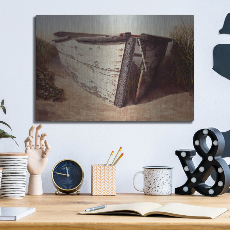 "Bateau blanc II" par Karl Soderlund, H 12 po x l 16 po