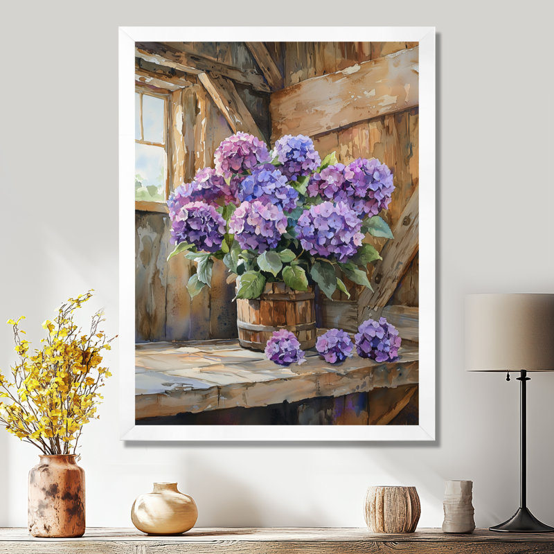 Art mural floral sur toile, impression de fleur botanique - composition florale de jardin, H 20 po x l 12 po, Blanc