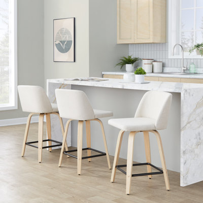 Archaimbaud Swivel Upholstered Counter Stool