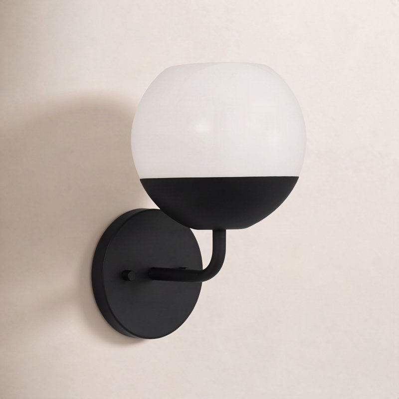 Alvin 1 - Light Armed Sconce, Midnight Black