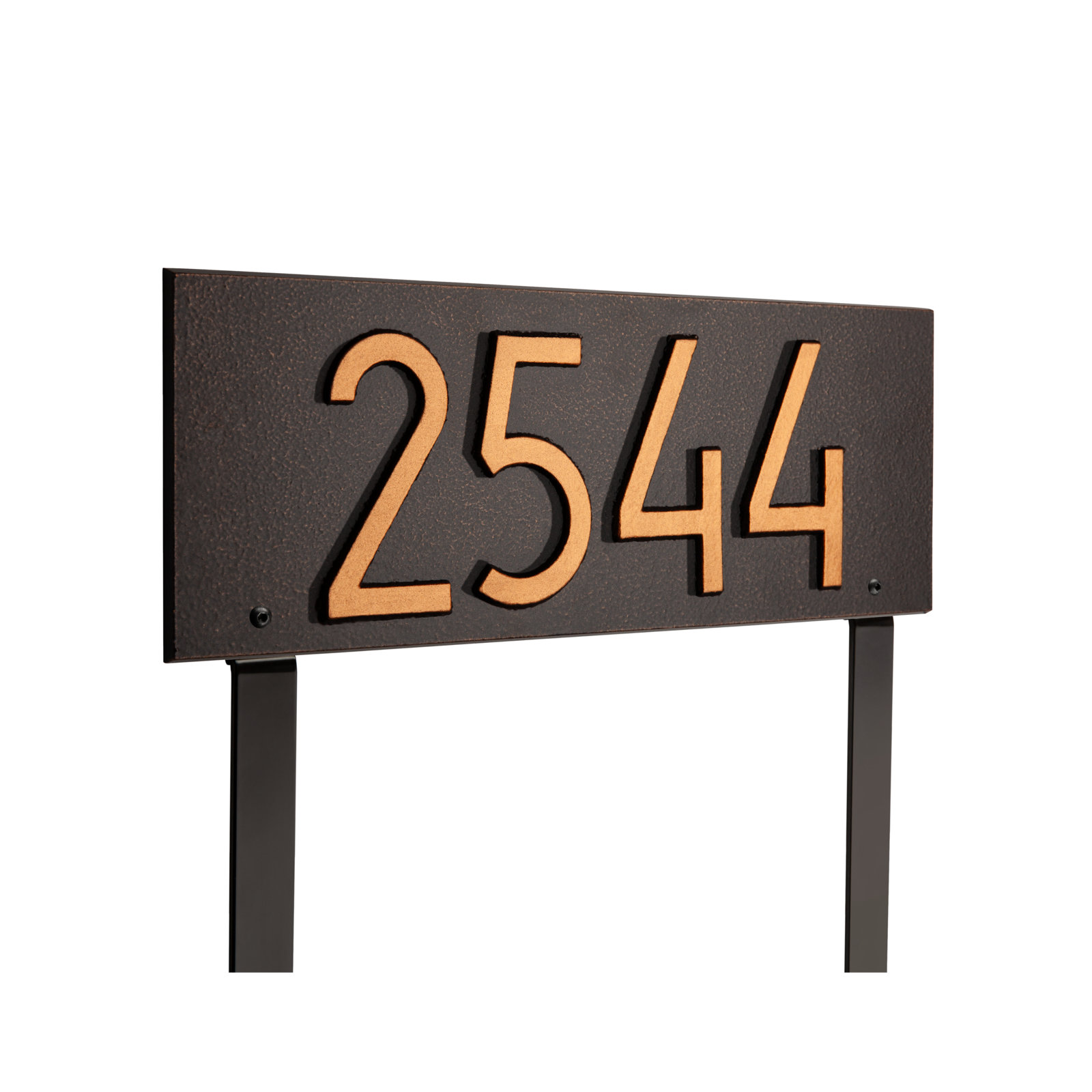 Mid-century Modern Rectangle Wall Plaque, Oil Rubbed Bronze, Yes