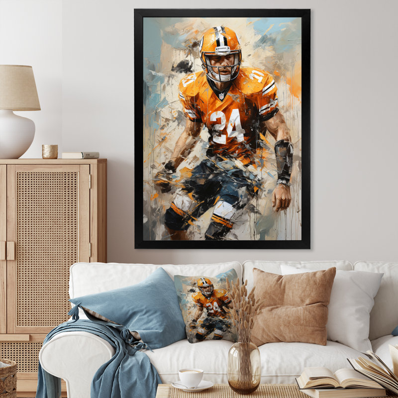 Football Day Glory in USA III - Imprimé, H 44 po x l 34 po x P 1,5 po, Cadre photo noir