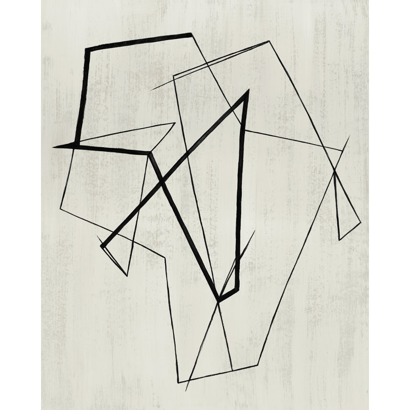 Lines And Time I Print by Bobby Berk, 45" H x 36" W x 1.5" D, Glass Coat