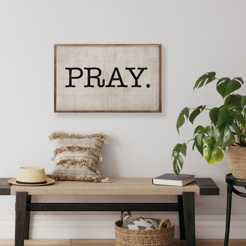 " Pray Whitewash " Textual Art Print, 24" W x 16" H