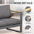 Homayoun 53'' Wide Aluminum Loveseat with Cushions-170706664