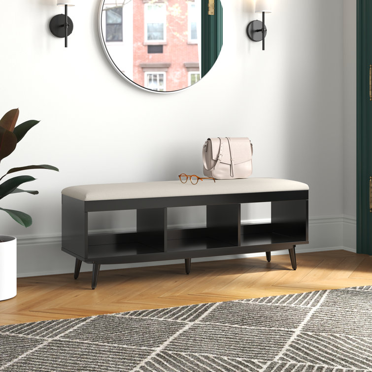 Hungate Linen Upholstered Storage Bench