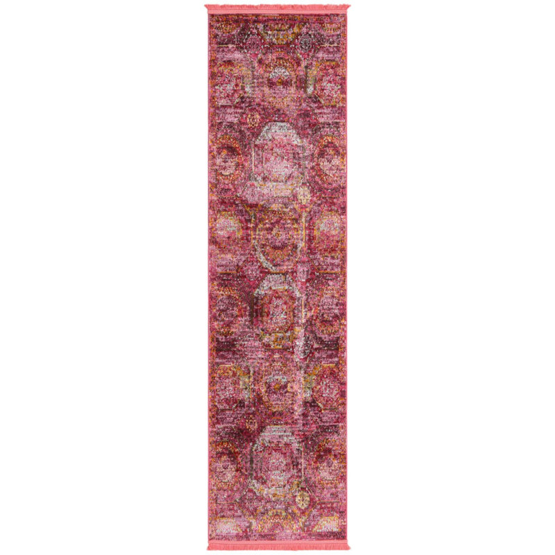 Damask Indoor Rug, Runner 2' x 8'