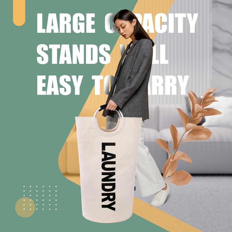 Polyester Blend Laundry Room Organiser, Beige