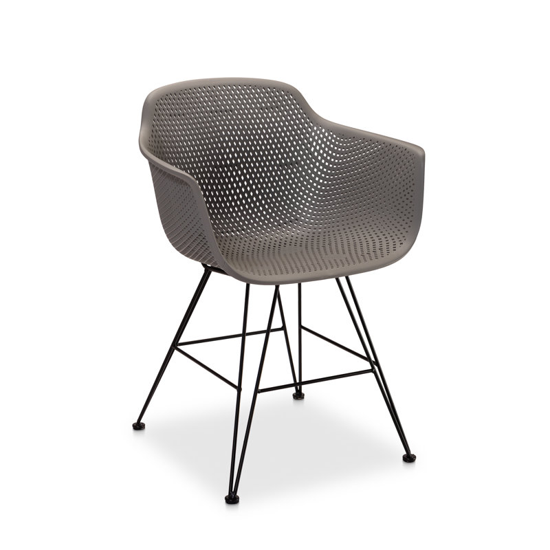 Dusti Outdoor Dining Armchair, Gray