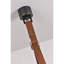 Lustre suspendu clair en cuir et acier albâtre clair-90643545-90643565-130743795