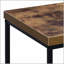 Table de bout rectangulaire en chêne patiné et noir avec charme rustique et fonctionnalité moderne, parfaite pour les petits espaces