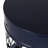 Modern Outdoor Metal Side Table - Large. Navy Blue Finish, Iron Cut. Powder-coated, No Assembly. 13.55"x13.55"x18.26", 4.62 Lb End Look With Blue. Cut, Powder-coated Frame.-1633558994