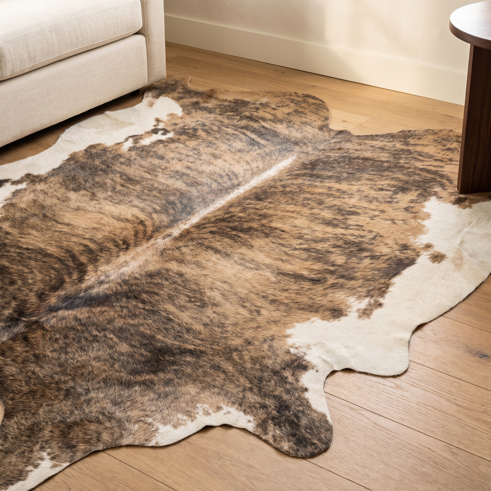 Herman Beige Brown Hand-Hooked Abstract Rug, Novelty 6'2" x 8'