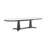 Bordeaux 130 " Extendable Oval Glass Top with Solid Wood Base Dining Table