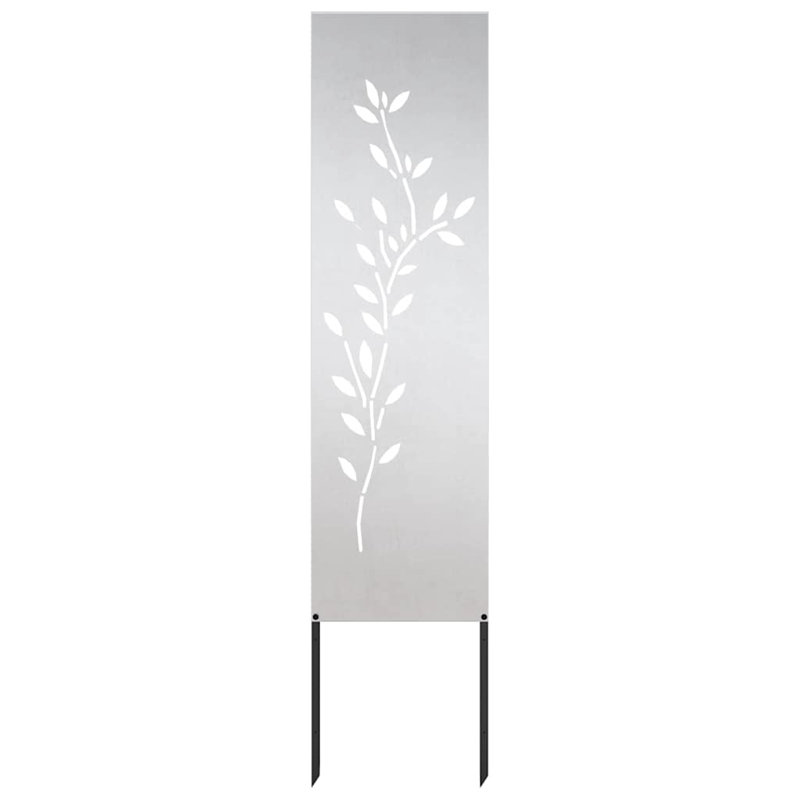 Garden Decorative Panel Stainless Steel, 140cm H x 32cm W x 1.7cm D, Silver