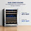 Yeego 23.4'' 52 Bottle Wine Refrigerator Dual Zone Freestanding/Built-In Cooler-125600130