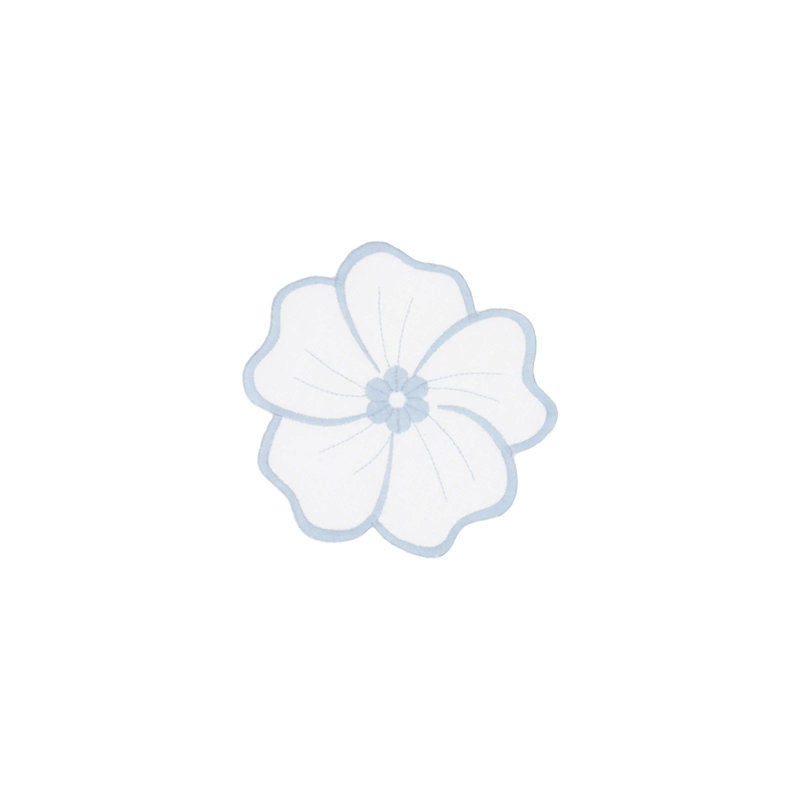 Chrsitine Linen Embroidered Round Table Runners, Blue