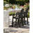 Borghild HIPS Outdoor Adirondack Chair Set with Removable Tray Plastic Patio Bar Stools-977092823