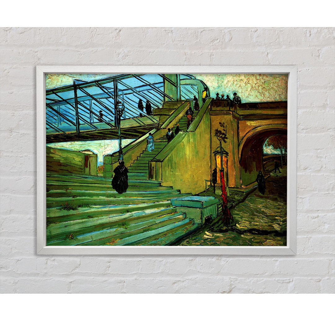 Van Gogh Die Trinquetaille-Brücke - Einzelner Bilderrahmen Kunstdrucke auf Leinwand