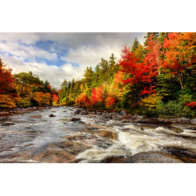 Autumn In The White Mountains Of New Hampshire by DenisTangneyJr - No Frame Print on Canvas