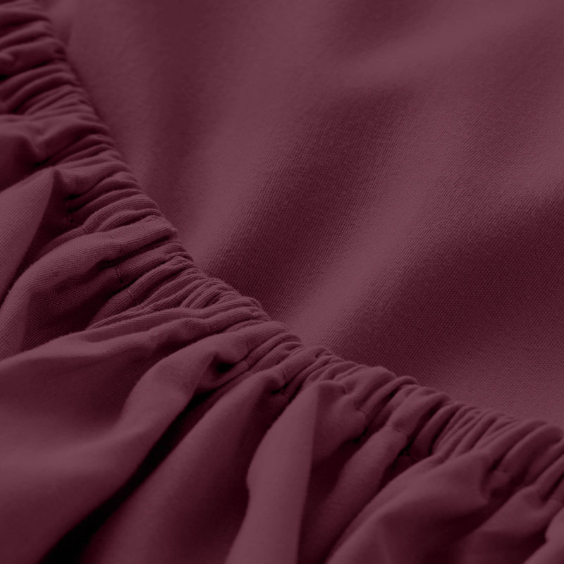 Microfiber Fitted Sheet, Burgundy, Full Fitted Sheet