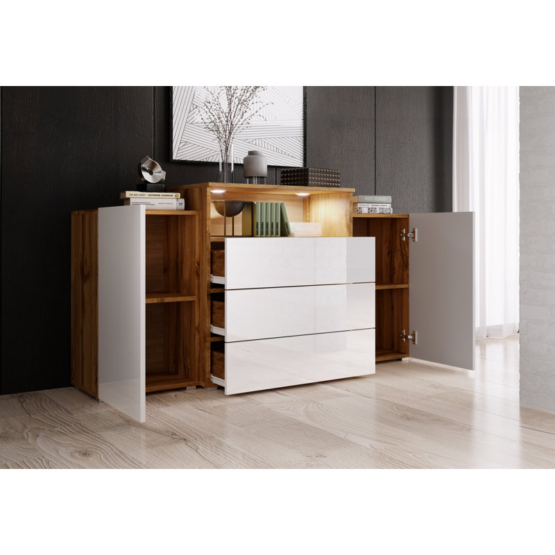 Sideboard Walnut River, Oak/White
