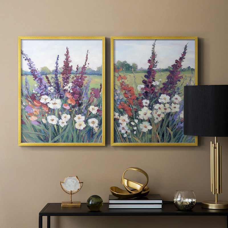 Série FLORAL DCxxxvi-Impression encadrée de qualité supérieure - prête à être accrochée - aucun clou requis - aucun clou requis
