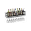 Wall Mounted Wine Bottle & Glass Rack Black