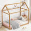 Lit simple en bois