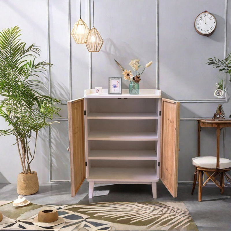 Armoire de rangement décorative avec tablettes spacieuses