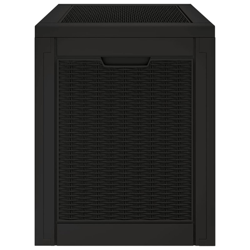 31.2 Gallons Water Resistant Polypropylene Deck Box, Black