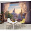 Papier peint adhésif auto-adhésif moderne pour la chambre à coucher Château de conte de fées avec fenêtre de style rustique-612893291