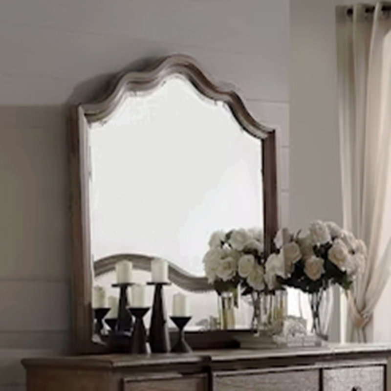 Weathered Oak Finish Mirror
