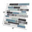 Carrelage mosaïque auto-adhésif en vinyle 12 po x 12 po pour dosseret de cuisine, 10 feuilles-52652673