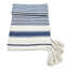 Jeté 50 x 60 po rayé bleu Brighton, paquet de 2