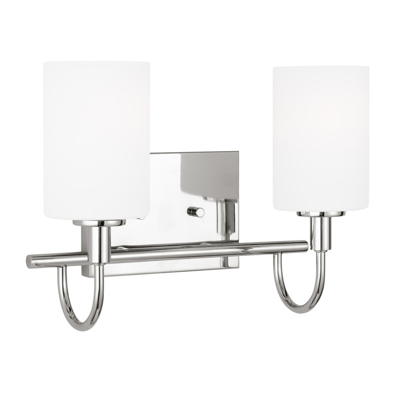 Éclairage pour salle de bain à intensité variable 2 lumières Rowley, Chrome