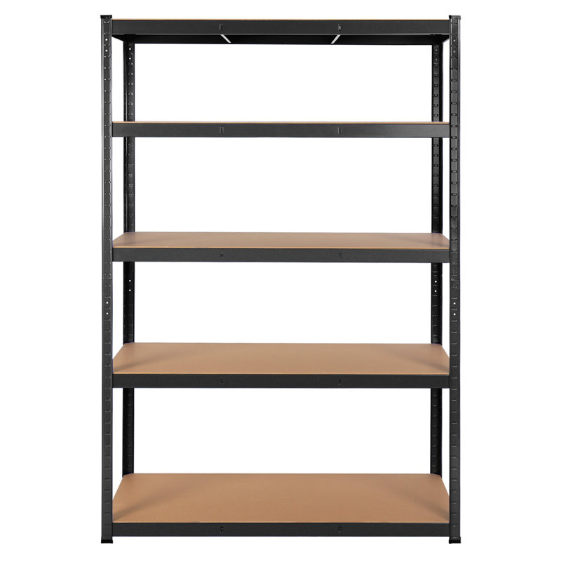 120cm W Steel Storage Rack, Black/Natural