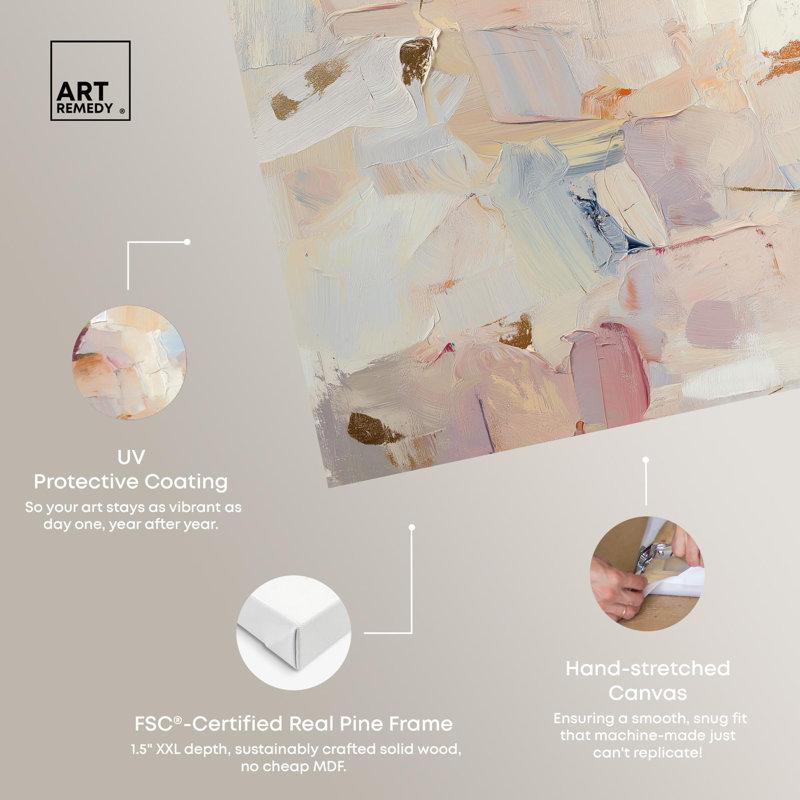 «Whispering Walls I», reproduction d'art sur toile, art boho neutre par Art Remedy, H 45 po x l 36 po