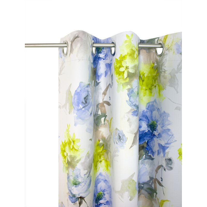 Bartling Room Darkening Curtain Single Panel, Blue, 145cm Width x 180cm Drop
