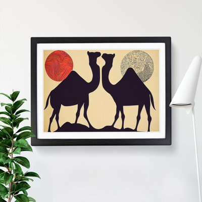 XH1022-9010X The Two Camels - Single Picture Frame Print