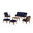 Mission 6 Piece Sofa Seating Group with Cushions-127282083-88752677