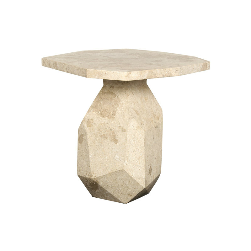 Polyhedron Marble End Table