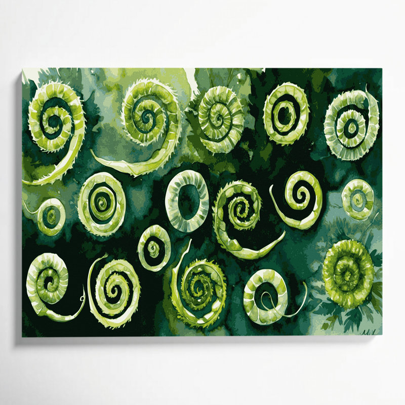 Art mural sur toile vert, H 11 po x l 14 po