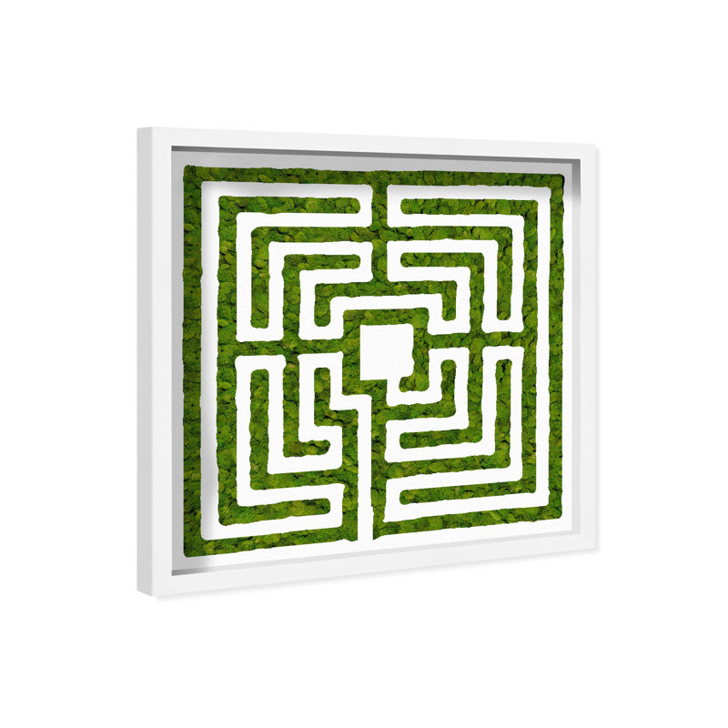 Jardin français - impression encadrée sur papier, H 26 po x l 26 po