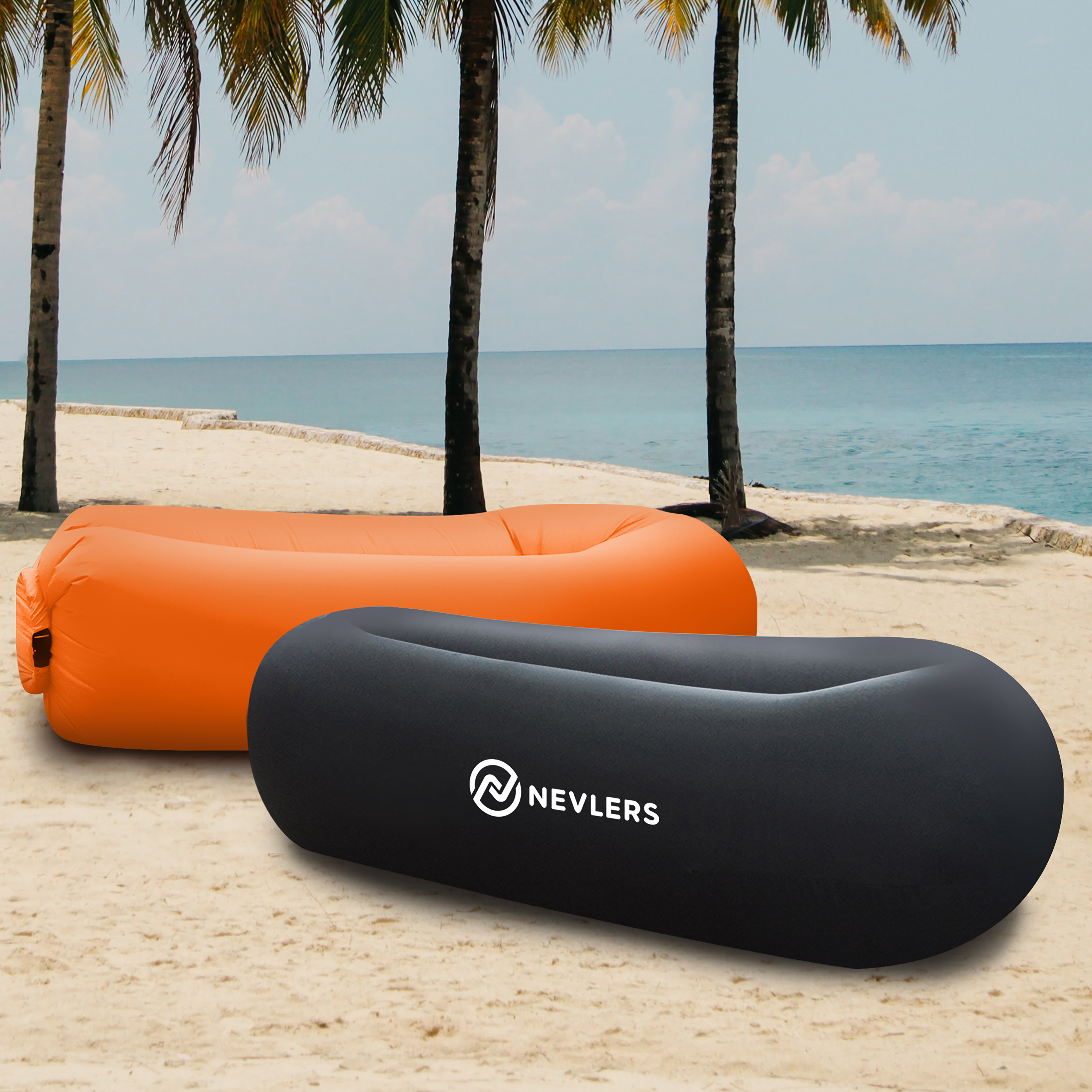 Nevlers Inflatable Loungers Lightweight Travel Chair with Pockets Beach ...
