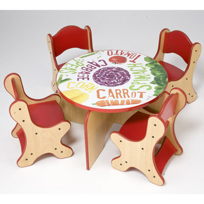 Veggie Kids Play Or Activity Table and Chair Set