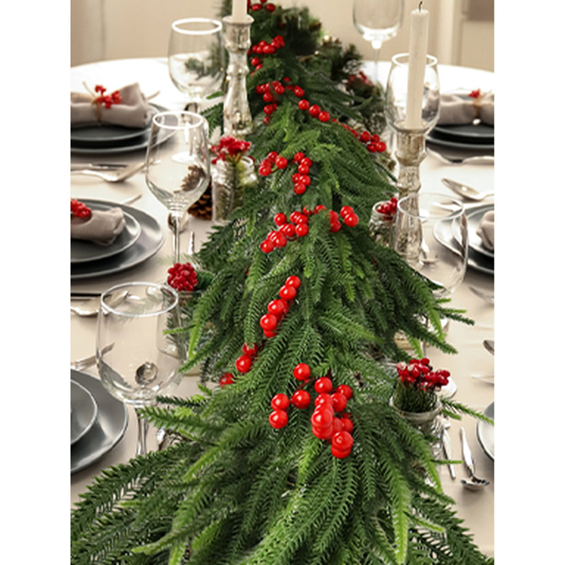 Festive avec fil de fer, vignes et baies pour Noël illuminé faux pin, pommes de pin améliorées,