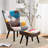 Kohlson 25.59'' Wide Tufted Wingback Chair and Ottoman-1992808889