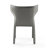 Stylish And Simple Gray Saddle Leather Dining Chairs Set Of 2